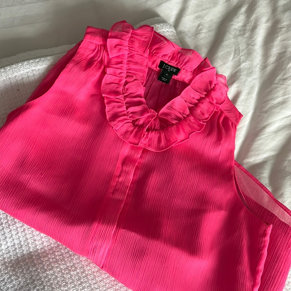 Jcrew hot pink blouse